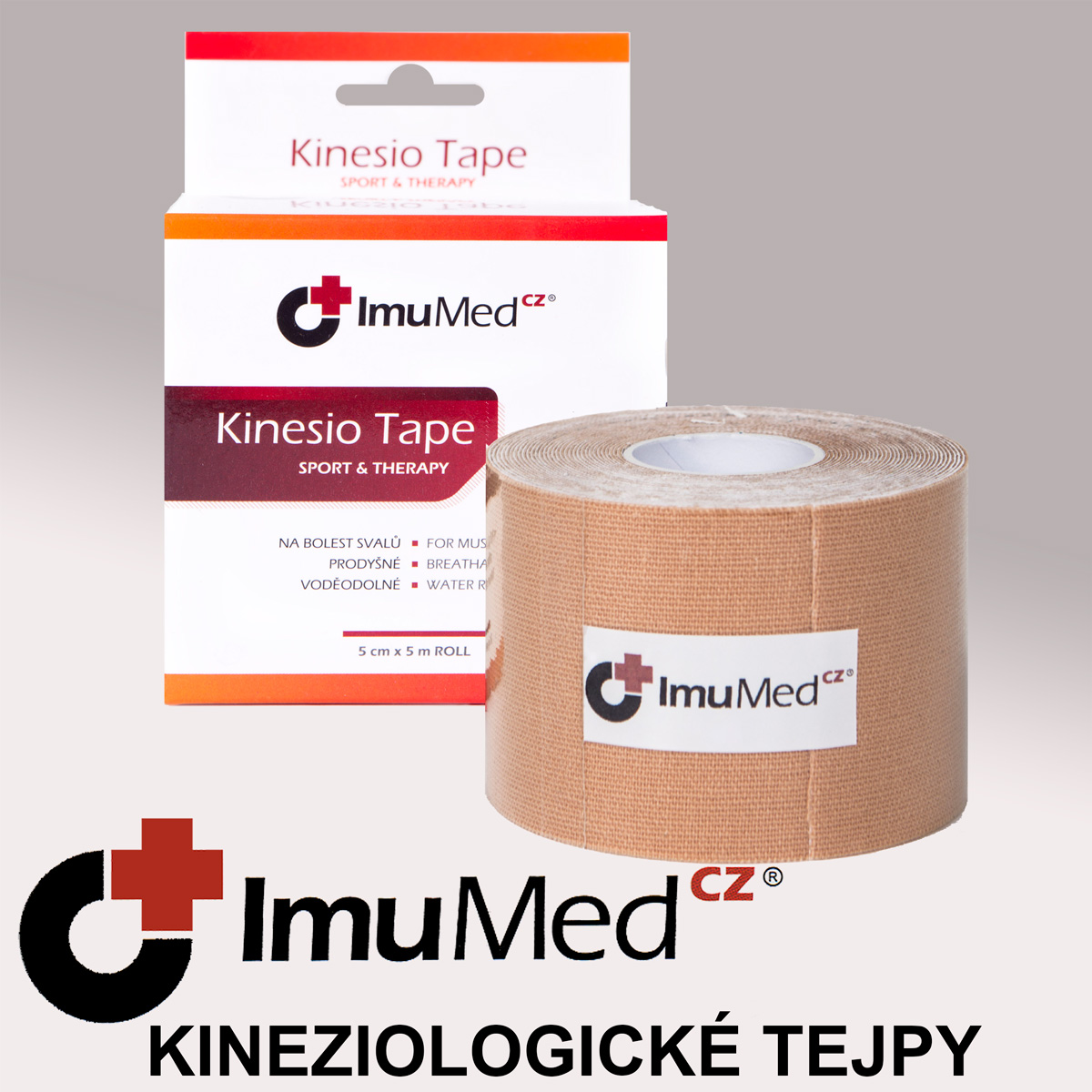 ImuMedCZ Kinesio Tape, tejpovací páska tělová 5 cm x 5 m