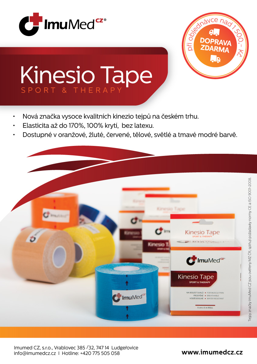 ImuMedCZ Kinesio Tape, tejpovací páska oranžová 5 cm x 5 m