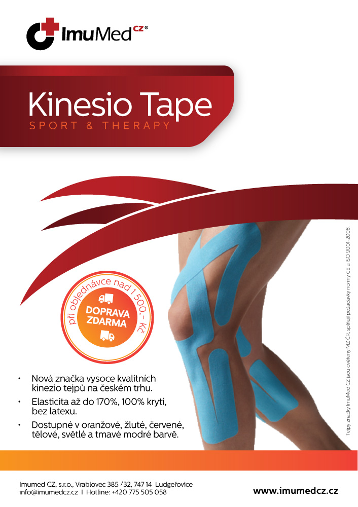 ImuMedCZ Kinesio Tape, tejpovací páska oranžová 5 cm x 5 m